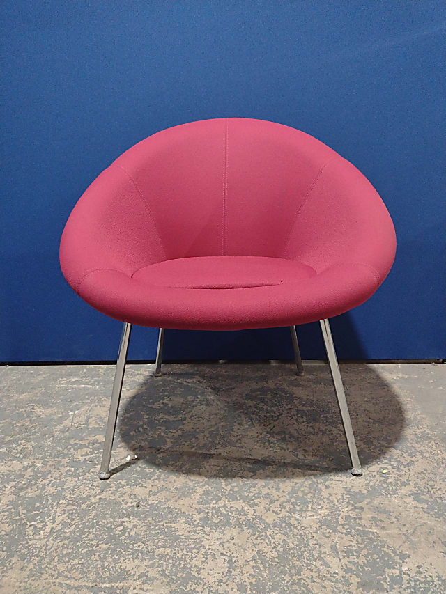 Connection designer Diablo Pink upholstered lounge chair 