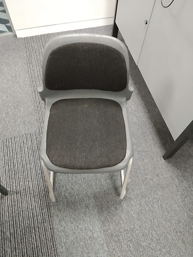 Grey Padded Plastic chair (Available for delivery after July 8)