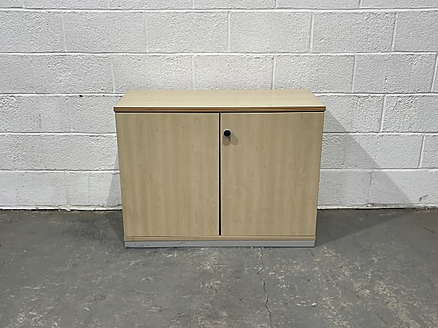 brown wooden 2-door cabinet