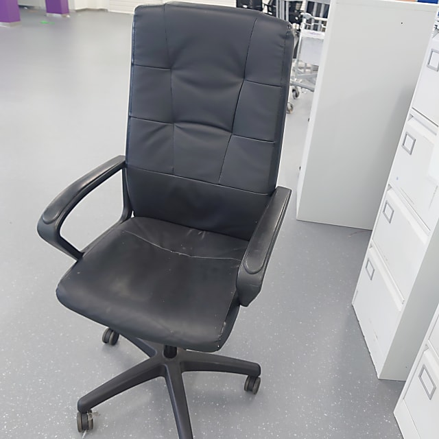 Black operator chair