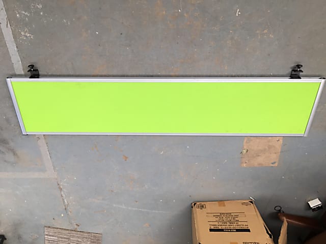 Bright green desk dividers