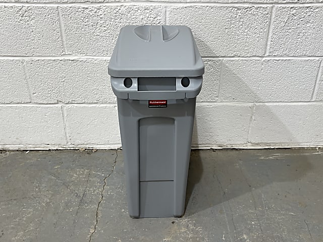 Rubbermaid Grey recycling bin 