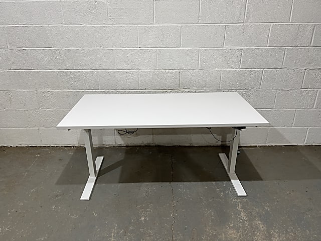 Electric white Height adjustable desk (single)