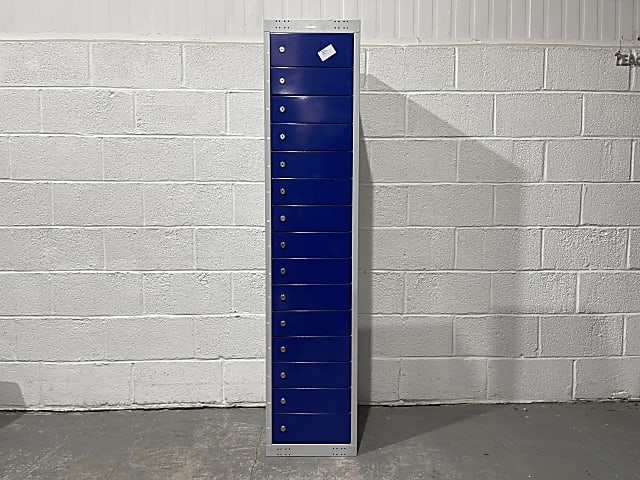 Blue laptop locker