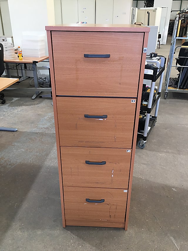 Wooden filing cabinet