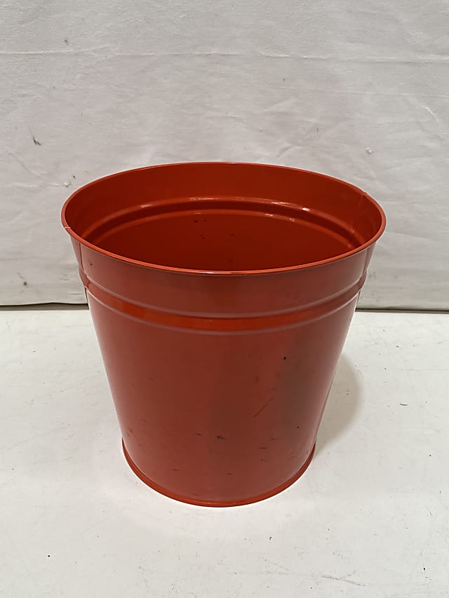 red metal bin (lot of 5)