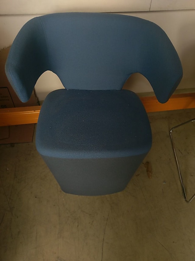 blue armchair