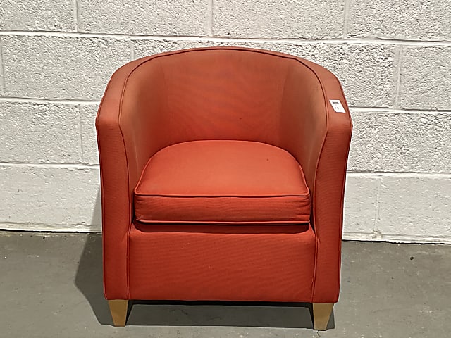 Faded Orange Tub Chair 