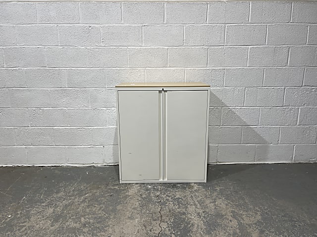 Metal Cabinet with wooden top