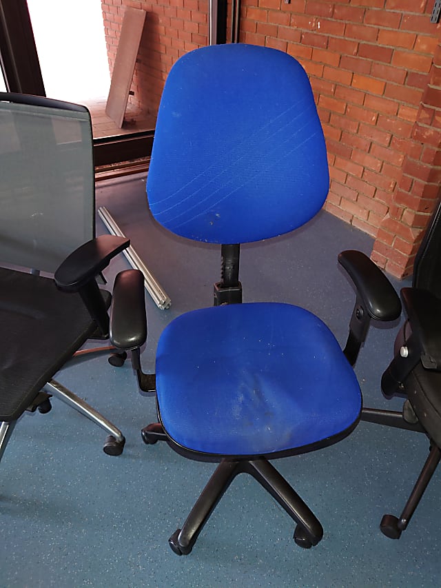 Blue operator chair