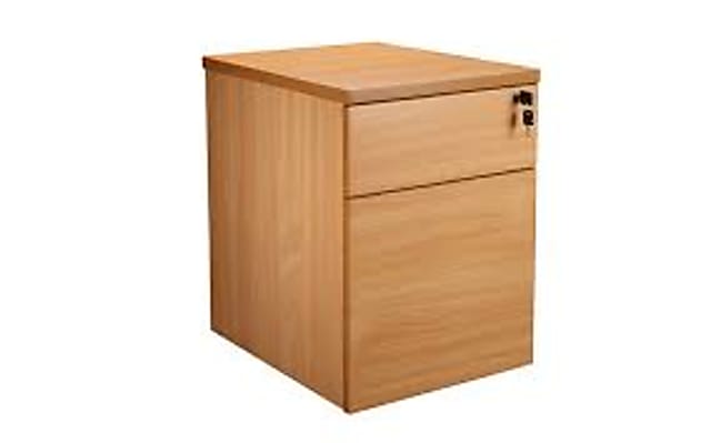 brown wooden 2-drawer chest