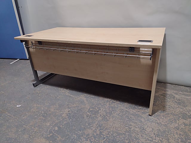 Left hand slab end office desk 160cm