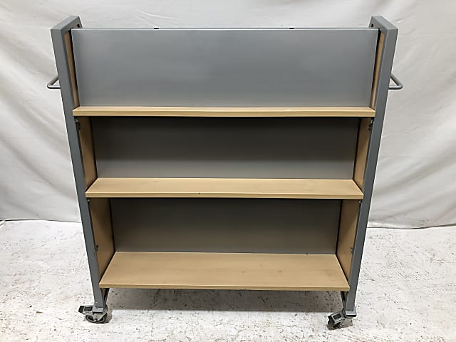 Double sided mobile Library book trolley