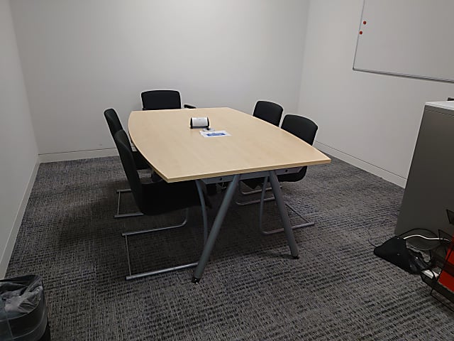 Meeting room table light beech top