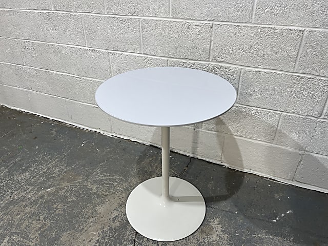 Round White Coffee Canteen Table 70cm