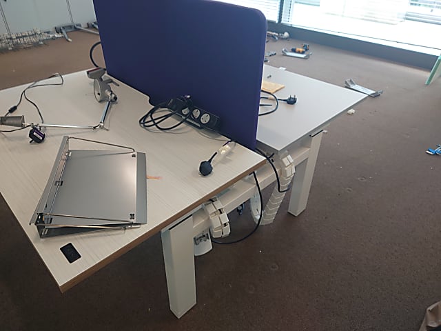 High rise double desk