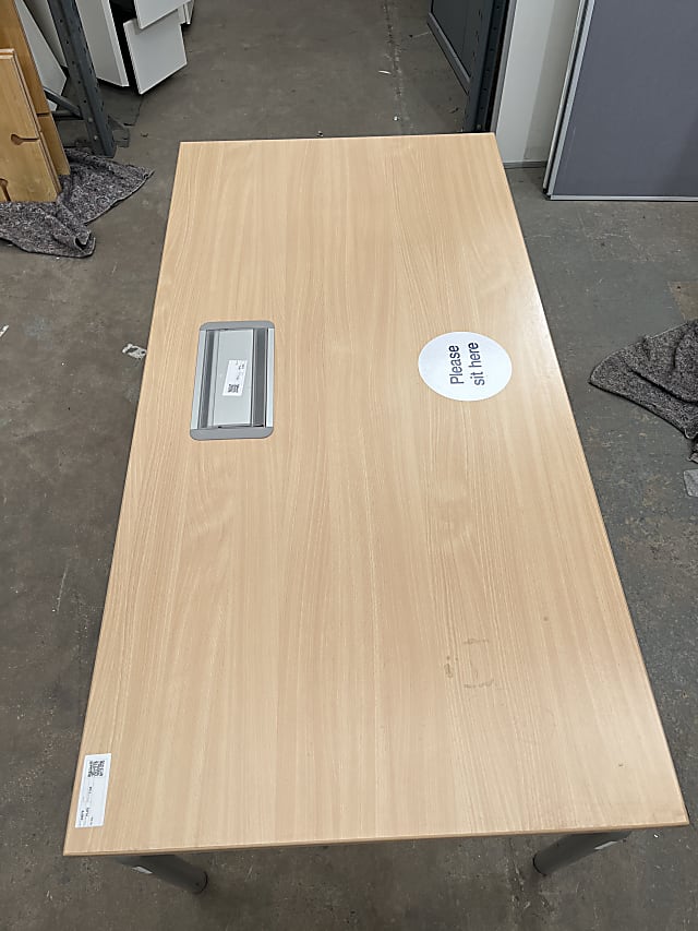 Haworth click leg table desk with power unit