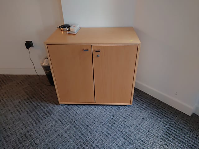 Low wooden brown cabinet cupboard (quantity TBC)