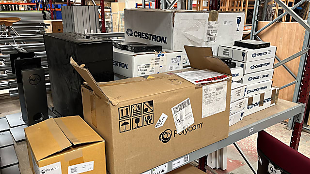 14 Boxes of Crestron video equipment