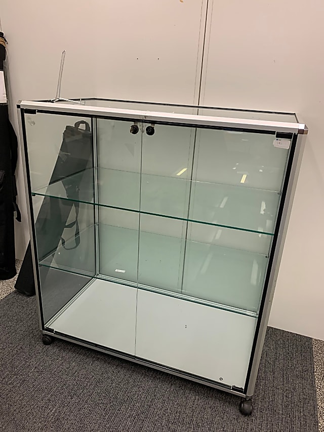 Glass Display Cabinet on castors