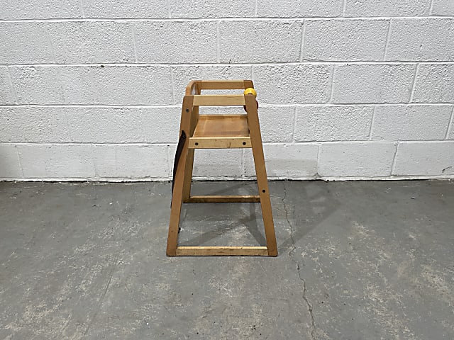 brown wooden high chair