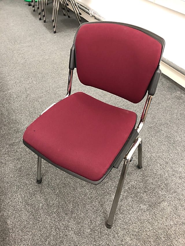 Red stacking chair