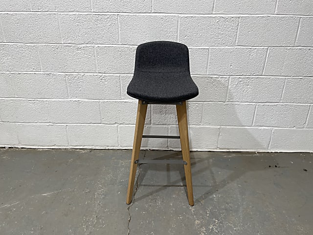 Orangebox grey fabric bar stool