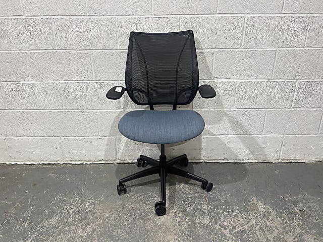 Humanscale Liberty task chair blue fixed arms