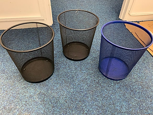 One Lot of 4 wire mesh waste bins