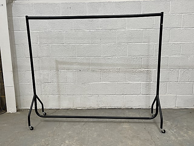 black metal clothes rail