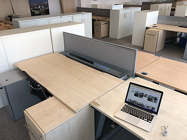 light wood desk