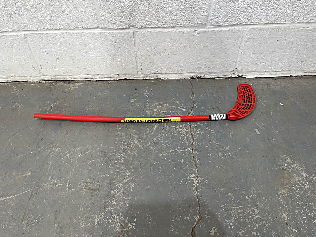 One Lot of 10 Red Plastic Floorball Hockey Sticks