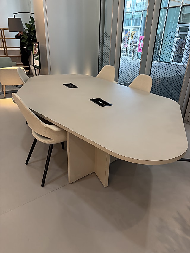 Large Grey Meeting Table with Powerpoints