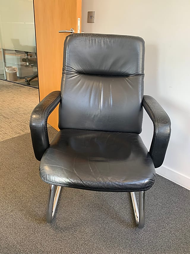 Black Leather Conference Chair