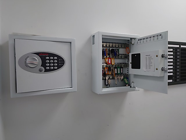 wall keycoded safe