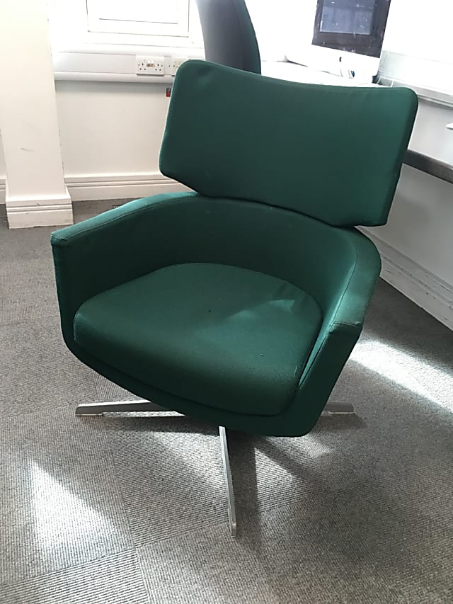 Padded tub arm chair