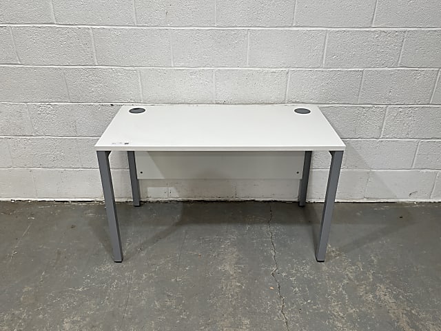 Gresham small neat rectangular white wooden desk 1200mm