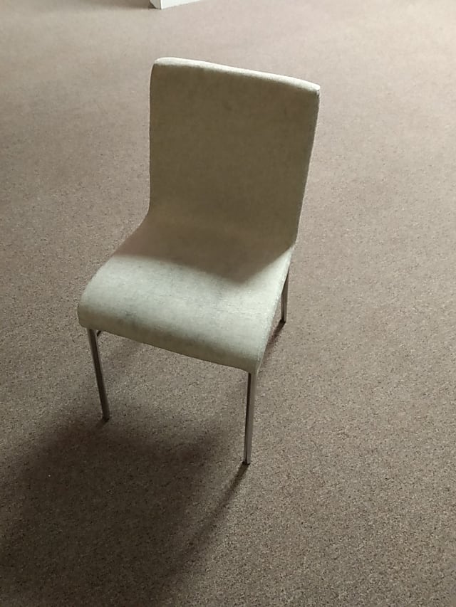 Pale fabric chair