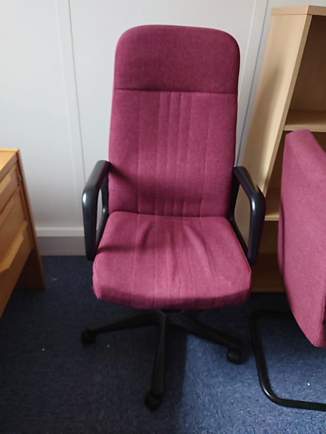 Burgundy operator chair