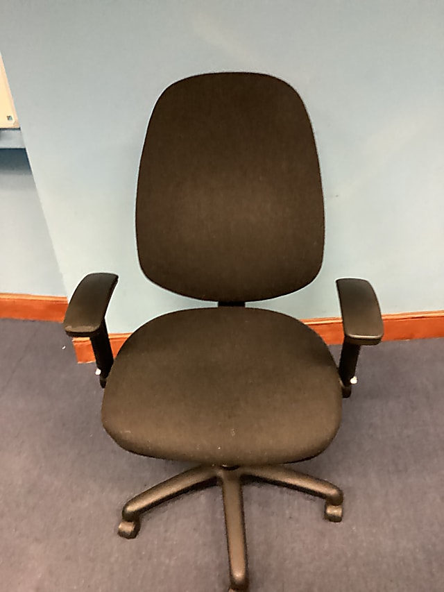 Black fabric operator chair style 2