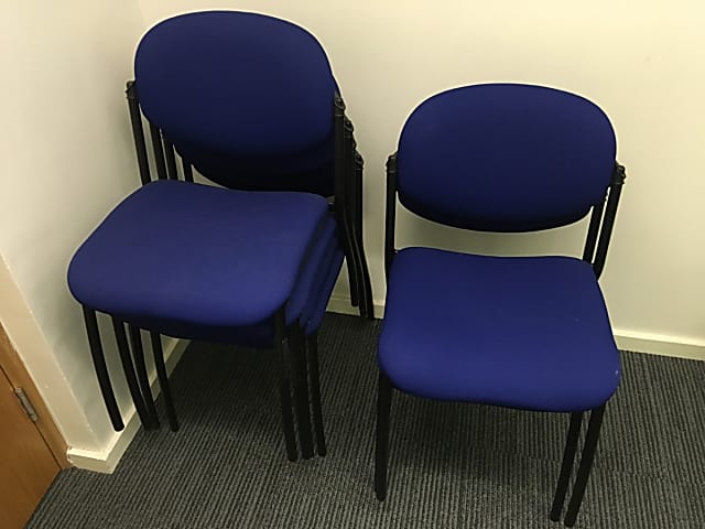 Padded waiting room stacking chair