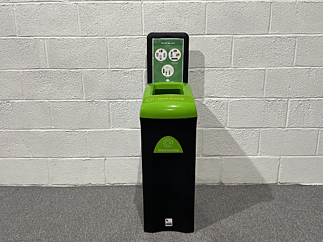 Green top recycling bin