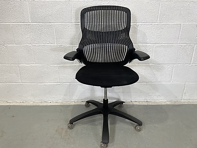 Knoll Generation mesh back operator chair Lumbar removed 