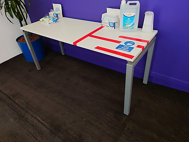 Sanitizer desk