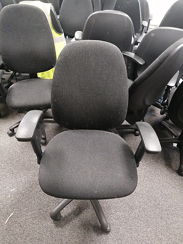 Black Padded Operator Chair