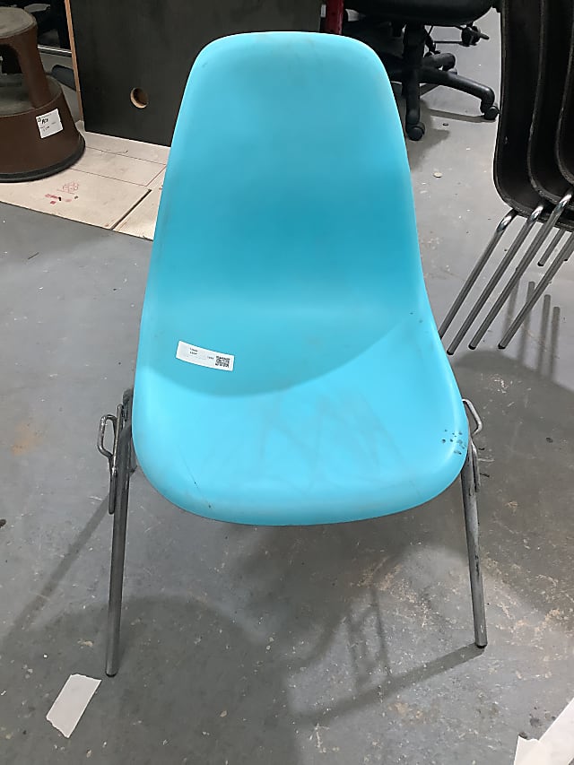 Vitra Eames style light blue chair