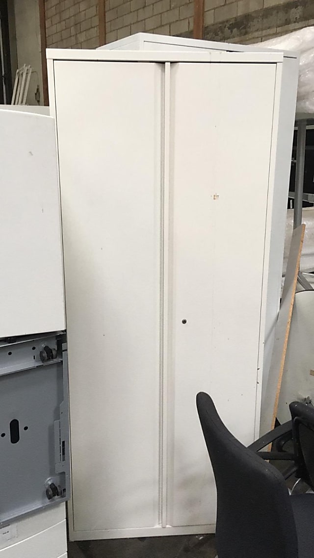 White metal cabinet - no shelves