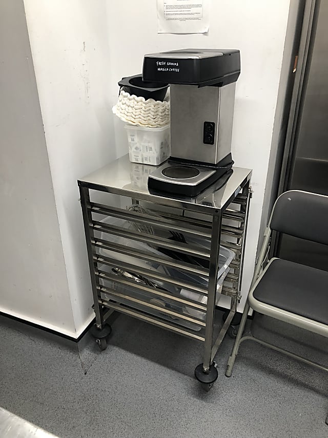 Stainless steel kitchen trolley