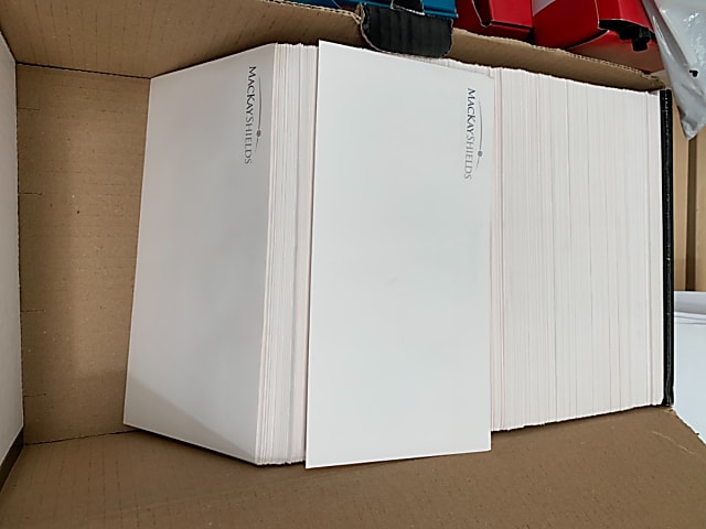 Branded letter envelopes- approx. 400 per box 