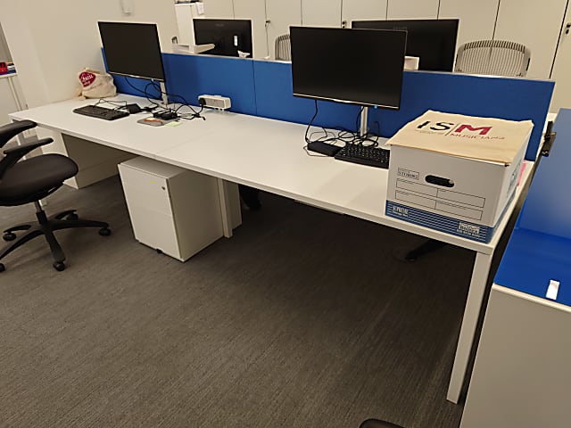 bank of 4 desk